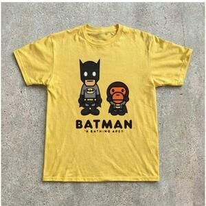 Yellow Bape X Batman Tee